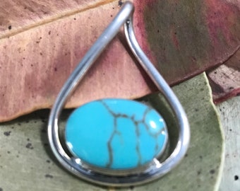 Ciondolo turchese argento Mexica