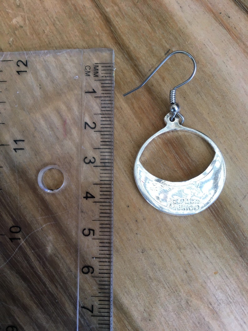 Abalone crecsent moon earrings