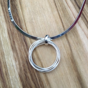 Multi circle Silver Pendant