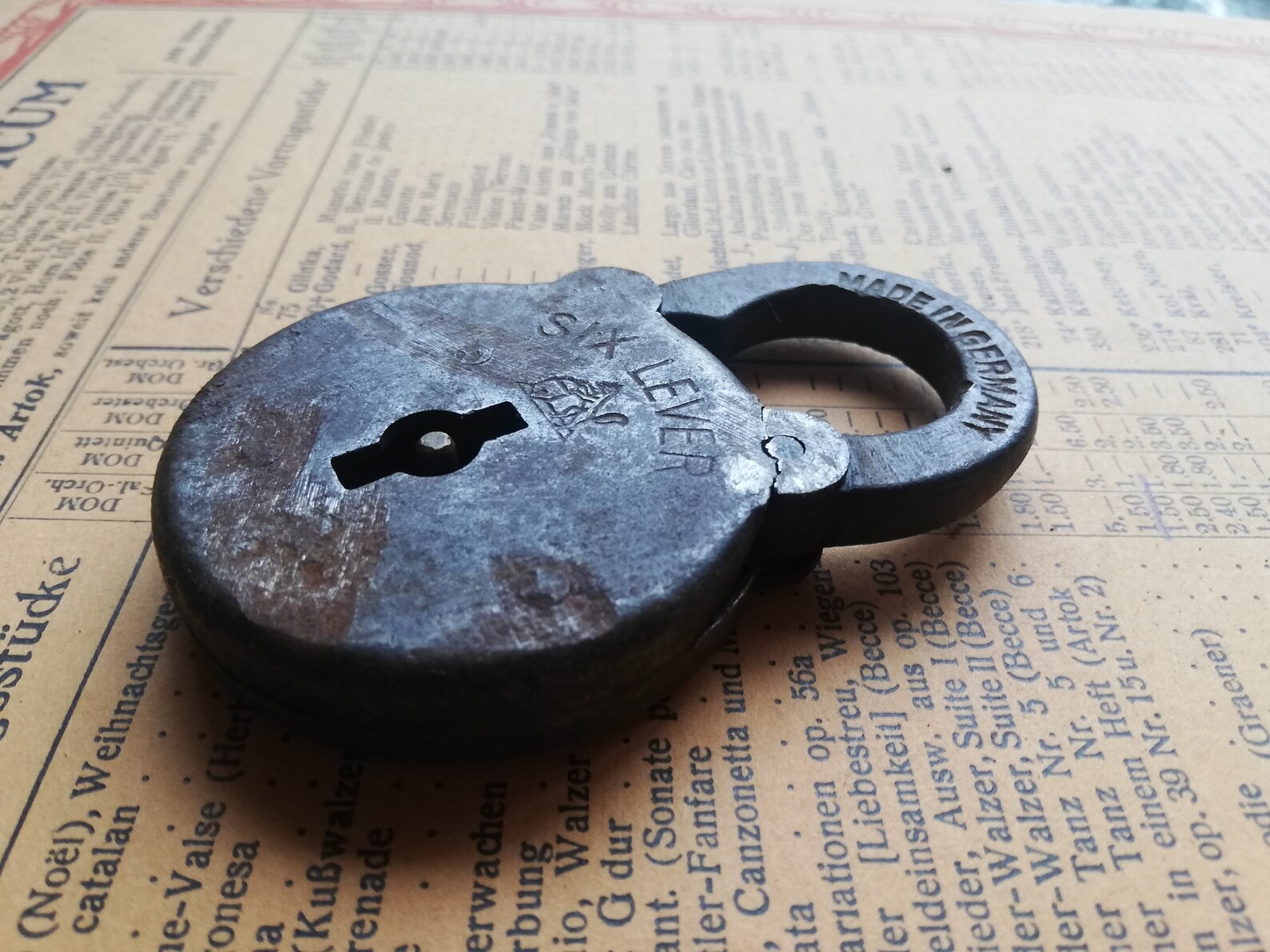 Antique Padlock German Cast Iron Padlock Collectible Padlock Etsy