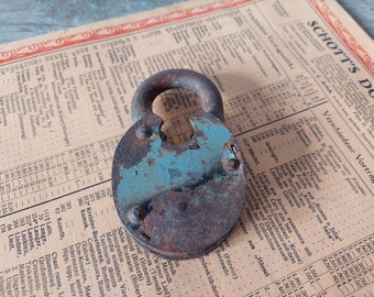 Vintage Padlock key Rustic home decor Collectible padlock Industrial decor