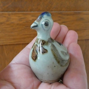 Vintage Jorge Wilmot Bird Chicken Quail Pottery Mexico Signed Hand Painted Folk Art Cute Little One!