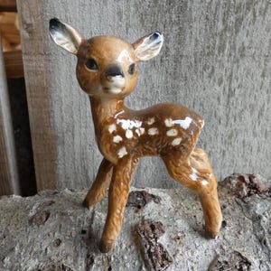 Vintage Goebel Fawn Deer Sweet Figurine Retro Décor Spotted Little Doe Porcelain