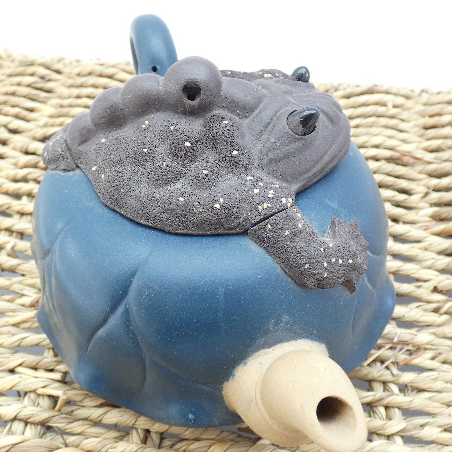 Vintage Yixing Teapot Frog Tadpole with Moving Eyes Ceramic Etsy