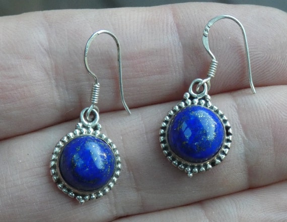 Beautiful Vintage Lapis Earring Sterling Silver R… - image 1