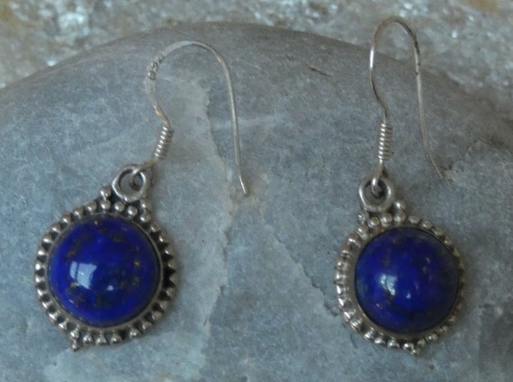 Beautiful Vintage Lapis Earring Sterling Silver R… - image 3