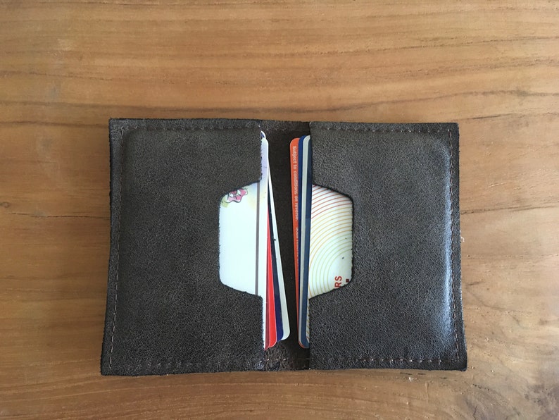 Spring Sale, Guitarist Leather Wallet, Credit Card Holder for Guitarist with Pick Pocket image 6