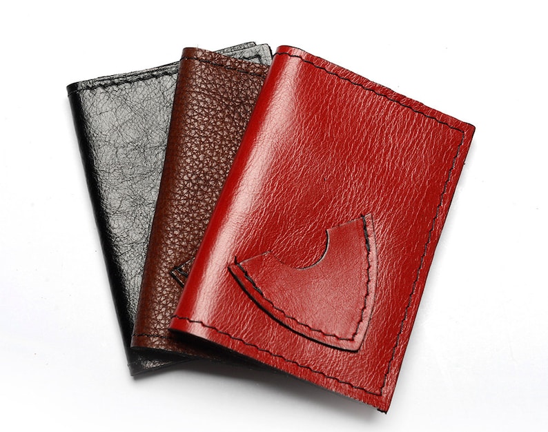 Spring Sale, Guitarist Leather Wallet, Credit Card Holder for Guitarist with Pick Pocket image 2