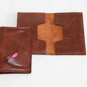 Spring Sale, Guitarist Leather Wallet, Credit Card Holder for Guitarist with Pick Pocket image 3