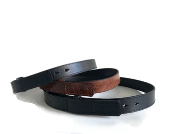 Spring Sale, 1.25" Wide Mechanics Leather Belt, Buckleless Leather Belt