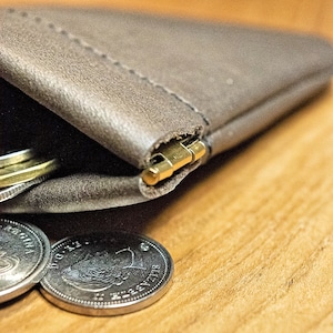 Porte-monnaie en cuir, portefeuille minimaliste, pochette à monnaie classique