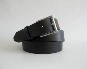 Spring Sale, Wide Mens Leather Belt, Genuine Black Leather Wide Belt, Extra Long Belt