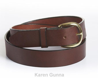 Spring Sale, 1.25" Wide Mens Leather Belt, Brown Genuine Leather Belt, Extra Large Belt