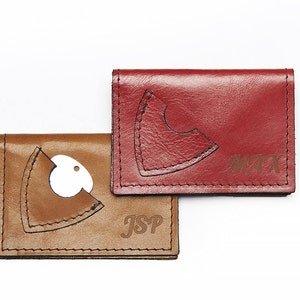 Spring Sale, Guitarist Leather Wallet, Credit Card Holder for Guitarist with Pick Pocket image 1