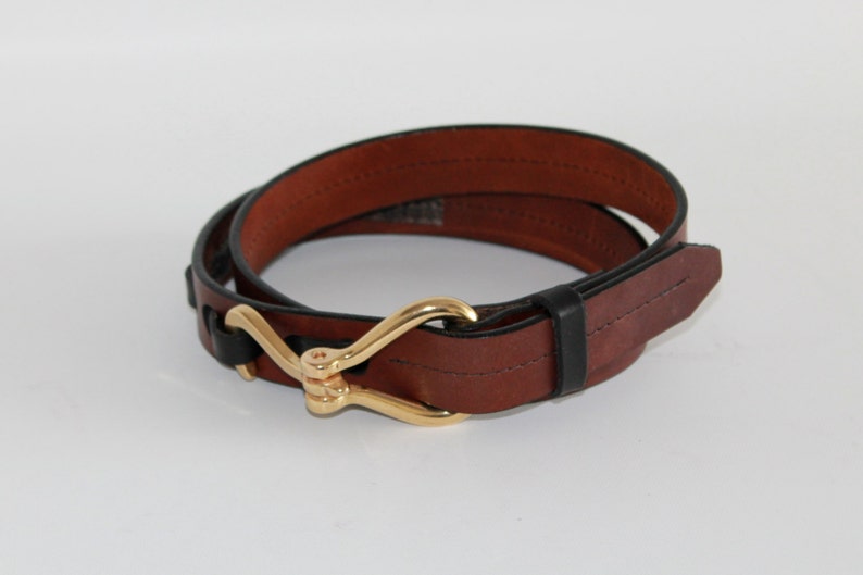 Sale Leather Hook Buckle Belt Hip Leather Belt Etsy