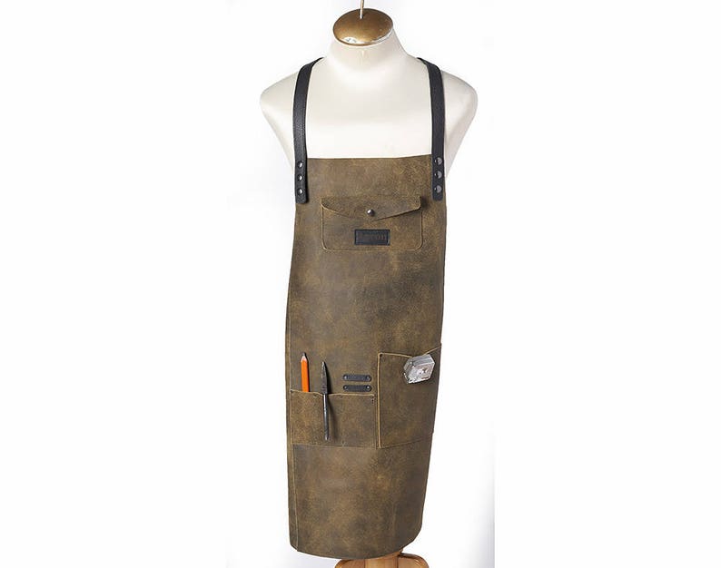 Christmas Clearance Leather Barista Apron Hairstylist Apron Etsy