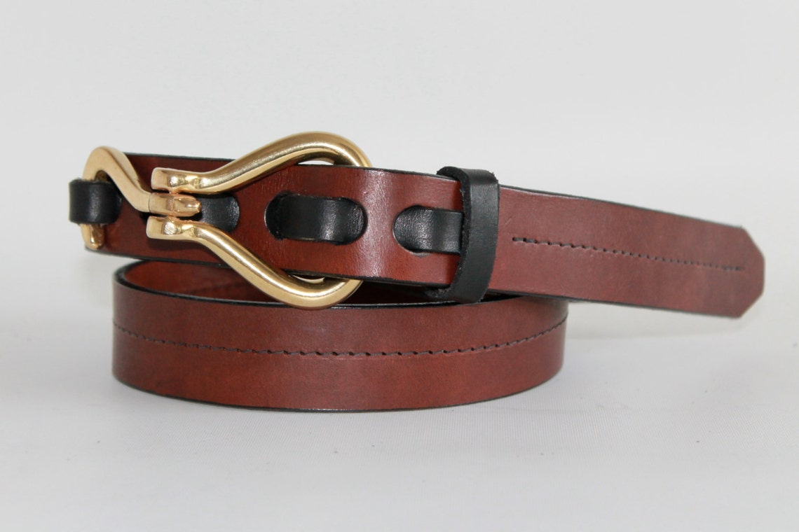 Sale Leather Hook Buckle Belt Hip Leather Belt Etsy