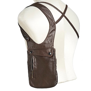 Leather Travel Holster, Travel Wallet, Underarm Passport Pouch, Shoulder Phone Halter
