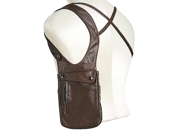 Leather Travel Holster Travel Wallet Underarm Passport Pouch
