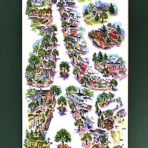 Highlands, NC, Signed and Numbered Pen and Ink Watercolor print by Artist Linda Theobald FREE SHIPPING **Except Hawaii and Alaska