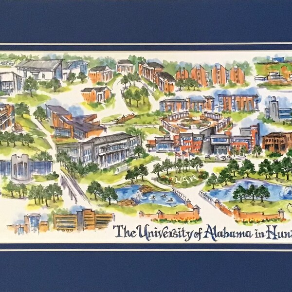 University of Huntsville Print - Etsy