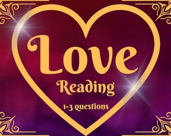 Lettura dell'amore psichica non generata dall'intelligenza artificiale con domande, consegna in 24 ore