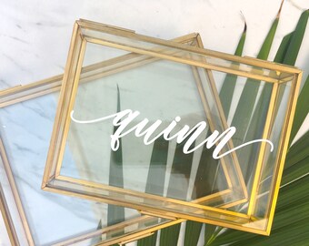 Glass Jewelry box / Bridesmaid Gift / Bridesmaid Proposal / Personalized Glass Box / Personalized Box / Bridesmaid Gift Personalized Gift