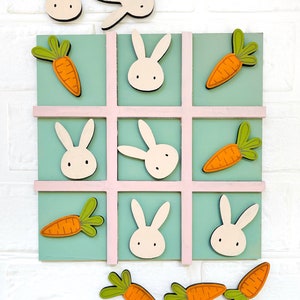 Ostern SVG, Cut File für Laser, Glowforge SVG, Tic Tac Toe Datei, Ostern Laser Cut Dateien, Hase Tic Tac Toe, Ostern Tic Tac Toe