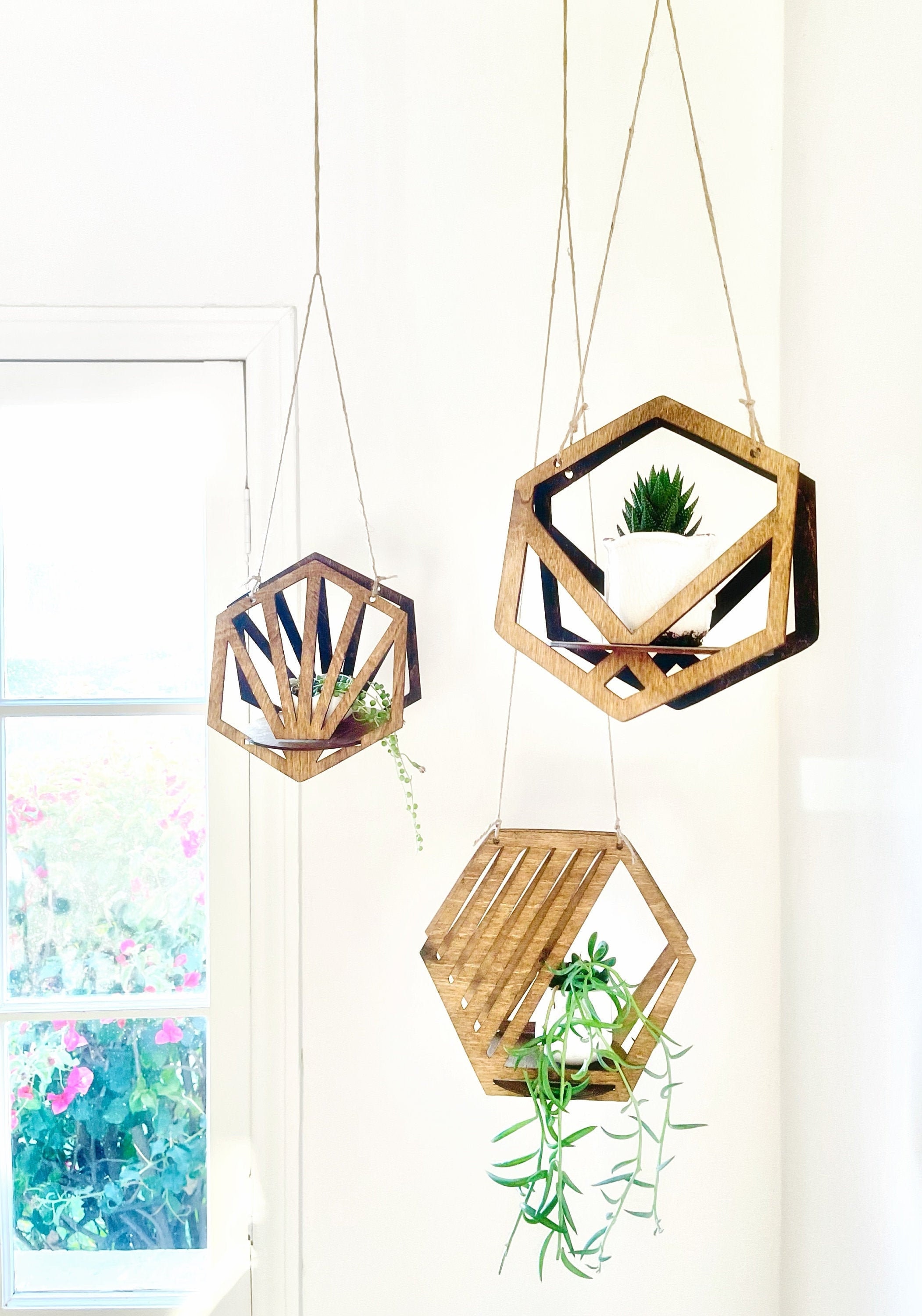 Hanging Planter SVG, Cut File for Laser, Glowforge SVG, Planter File,…