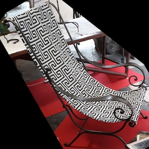Deck chair wrought iron, removable