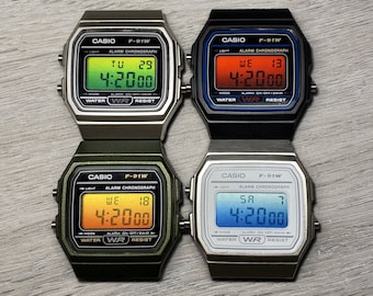 Casio F-91W Monochrome Gradient Filter Screen