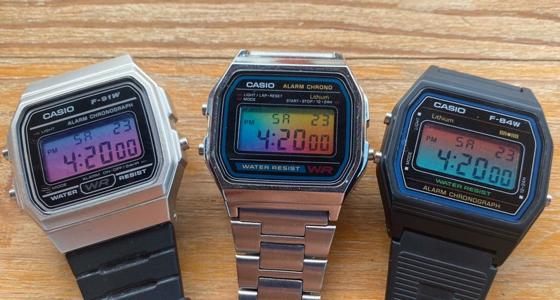 Casio F-91W Gradient Filter Screen zdjęcie 1