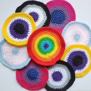 Pride flags crochet coasters
