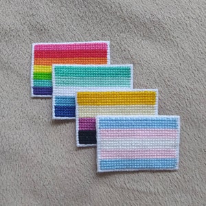 Pride Flaggen Kreuzstich Aufnäher