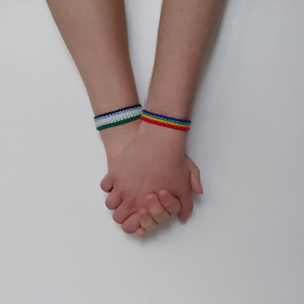 LGBTQ Pride Flags Bracelets (yarn)