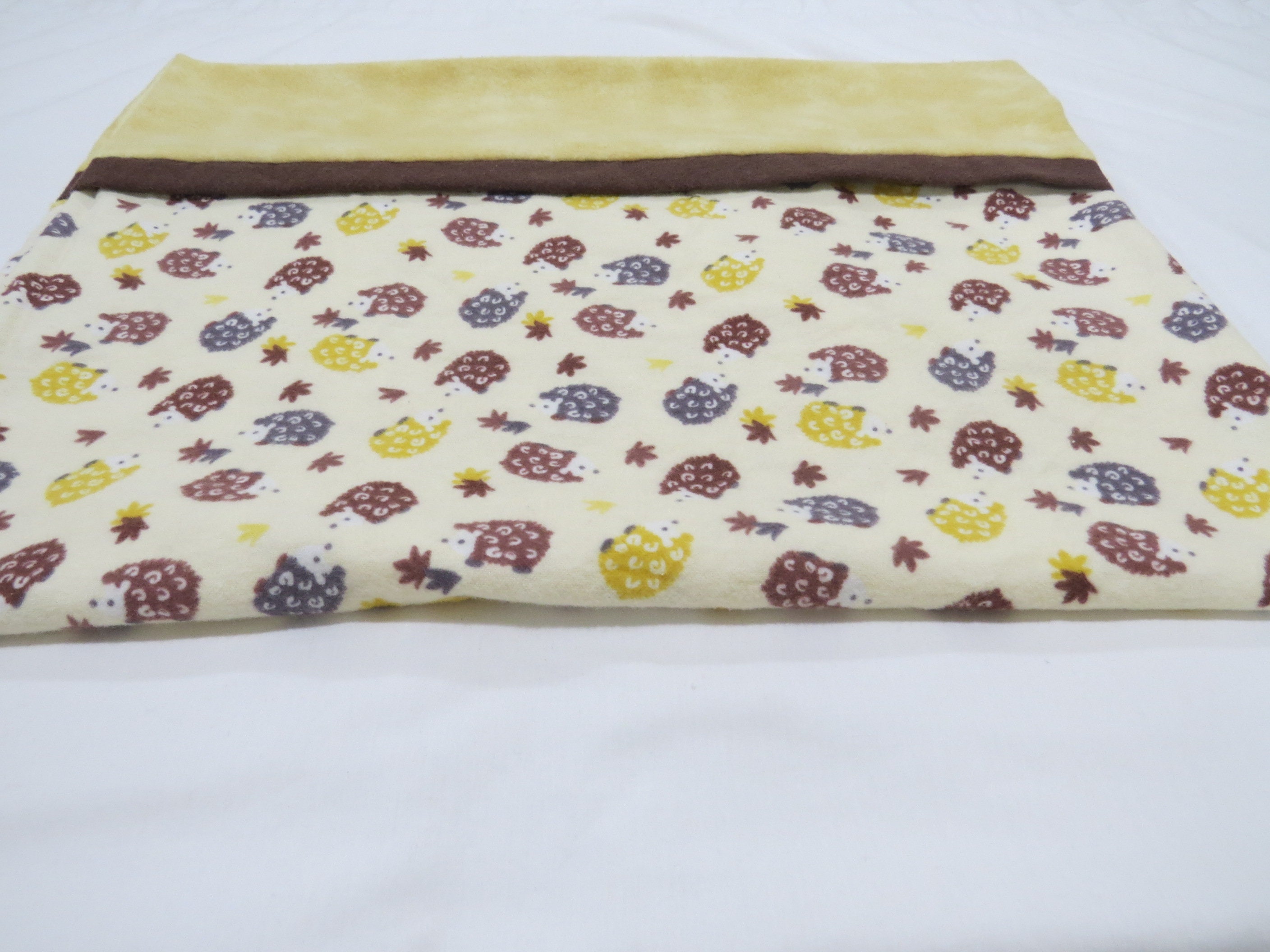 Flannel Pillow Cases Handmade Pillow Cases Hedgehog Kids Pillow Cases
