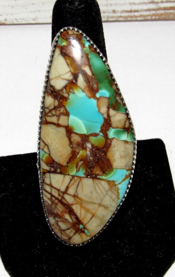 Massive Navajo Boulder Royston Turquoise Statemen… - image 4