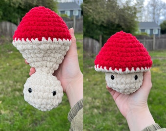 Crochet mushroom person, crochet amigurumi, crochet mushroom, handmade mushroom plushie, crochet plushie, amigurumi mushroom plushie