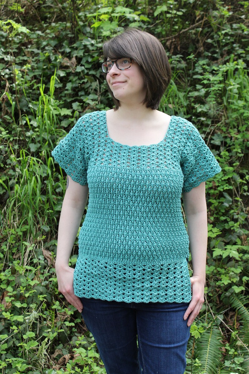 Crochet Top Pattern Crochet Tee Pattern Woman Top Pattern Etsy