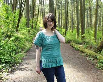 Crochet top pattern, crochet tee pattern, woman top pattern, s-4xl top pattern, plus size, crochet spring top, crochet pattern for woman,