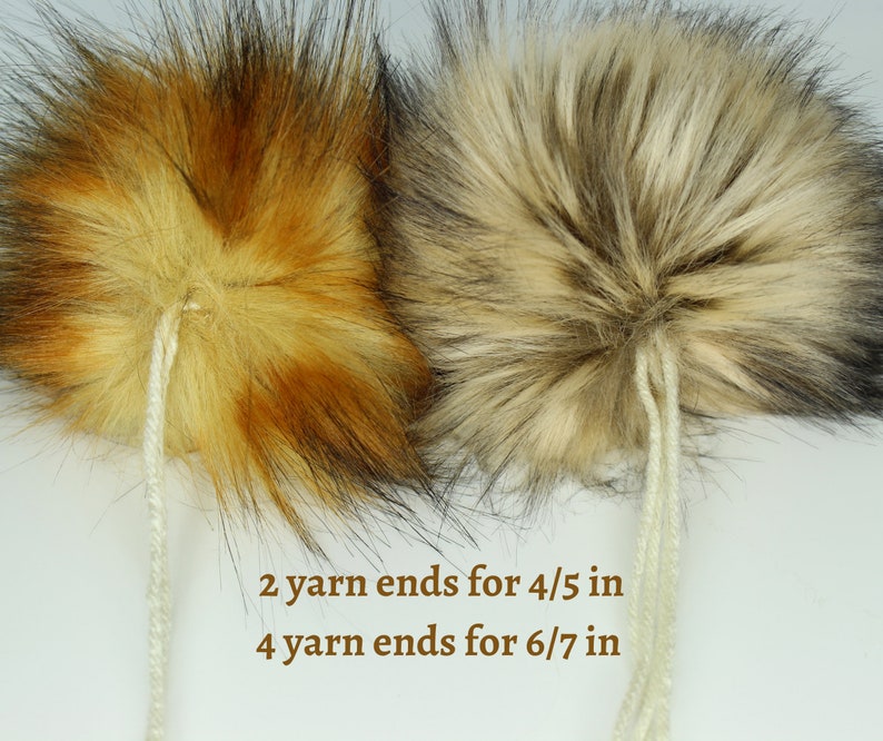 Set of 6 Faux Fur Pompoms Diy Faux Pom Poms Squares Etsy