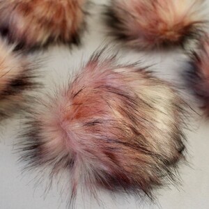 Peaches and Cream, made to order faux fur pompom, Luxury, pink pompom, 4-6 inch pompom, handmade, faux fur Pom Pom, vegan fur, neutral