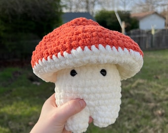 Crochet mushroom person, crochet amigurumi, crochet mushroom, handmade mushroom plushie, crochet plushie, amigurumi mushroom plushie