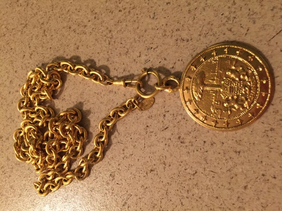 Vintage 1990s Rare Chanel Medallion Necklace