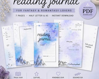 Printable Romantasy Reading Journal: Fantasy Book Tracker (Digital Download)