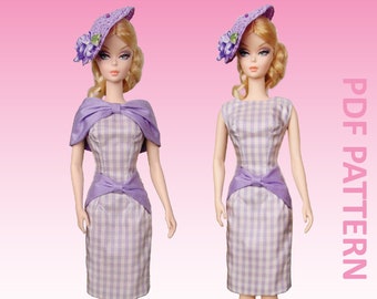 Doris sewing pattern for 12" fashion dolls