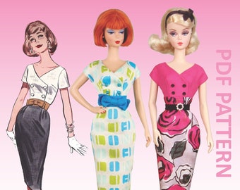 Simple Sophisticate sewing pattern for 12" fashion dolls