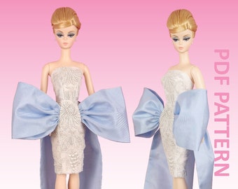 Bow Inspired sewing pattern for 12" fashion dolls