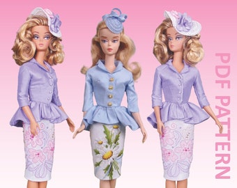 Phoebe sewing pattern for 12" fashion dolls