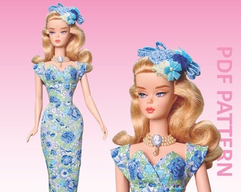 Patrón de costura Holliday Affair para muñecas de moda de 12"